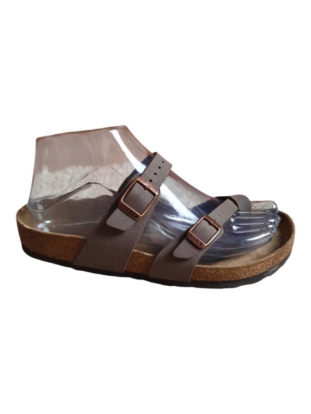 Birkenstock Mayari Mocha Birko-Flor Vegan Leather Cork Footbed Sandals Size 36/6